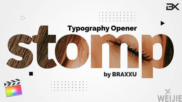 FCPX模版-视频快剪动感节奏图文快闪展示开场预告片头 Typography Opener FCPX插件-第1张
